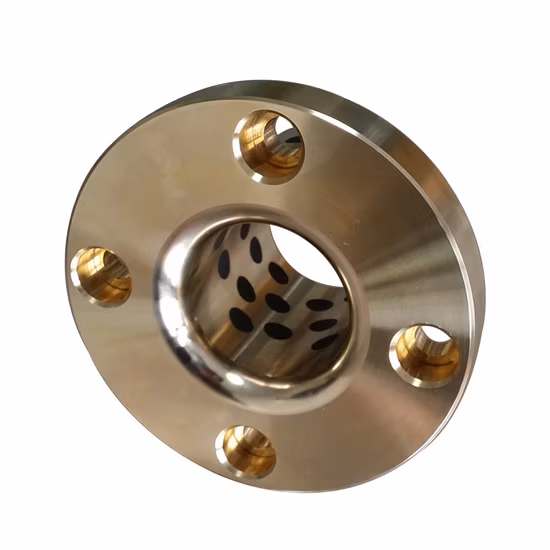 Buje de bronce con brida Oilless por encargo con rodamiento de grafito Buje de bronce sin aceite