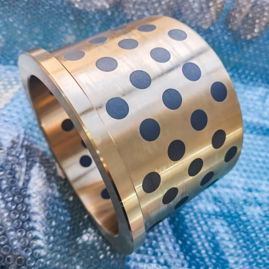 SAE841 Latón sinterizado impregnado de aceite Acero inoxidable Acero al carbono Acero de aleación Bronce Grafito Cojinete Brida Manga Buje espaciador