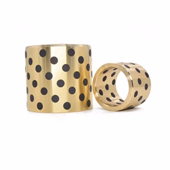 Buje de bronce autolubricante con casquillo de cojinete de grafito