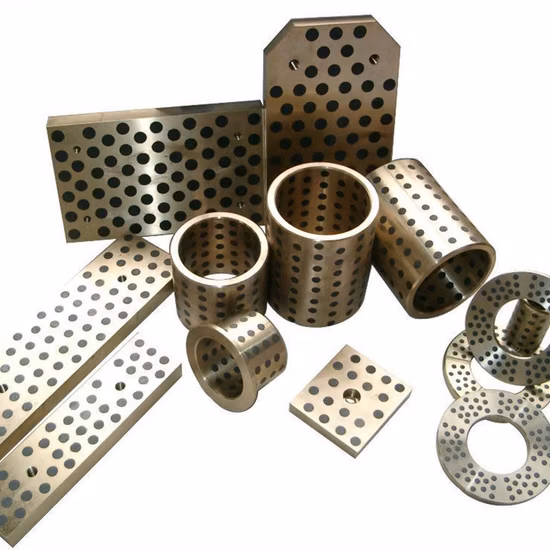 Fundición centrífuga Cuzn25al5 Buje Oilless de bronce con casquillo de rodamiento de tamaño personalizado de grafito